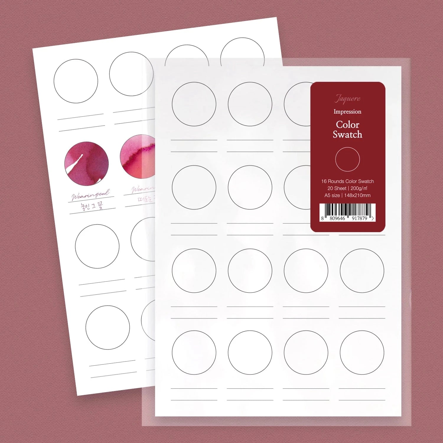 Wearingeul - Color Swatch Paper, 16 Round Designs Surfaces Wearingeul 