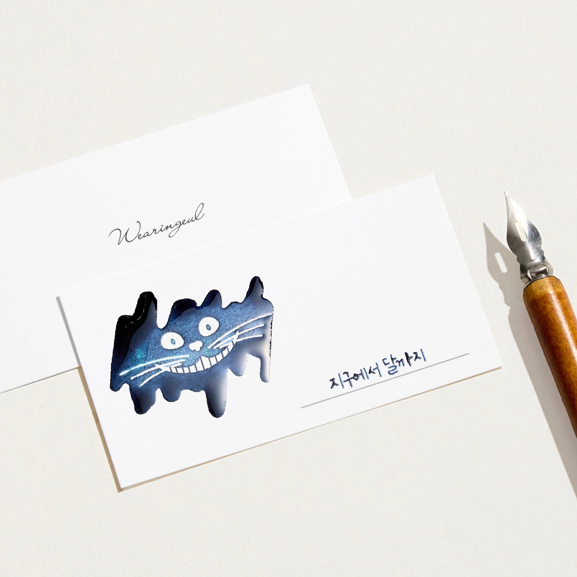 Wearingeul - Smile Cat Ink Swatch Card Surfaces Wearingeul 
