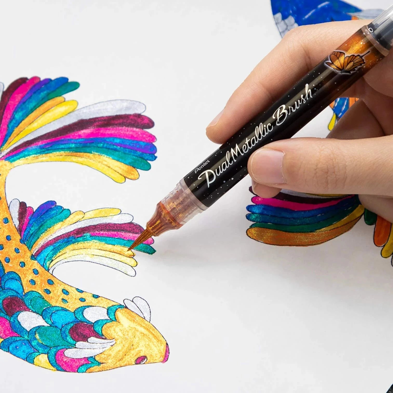 Pentel Dual Metallic Brush Pen Writing & Coloring Pentel 
