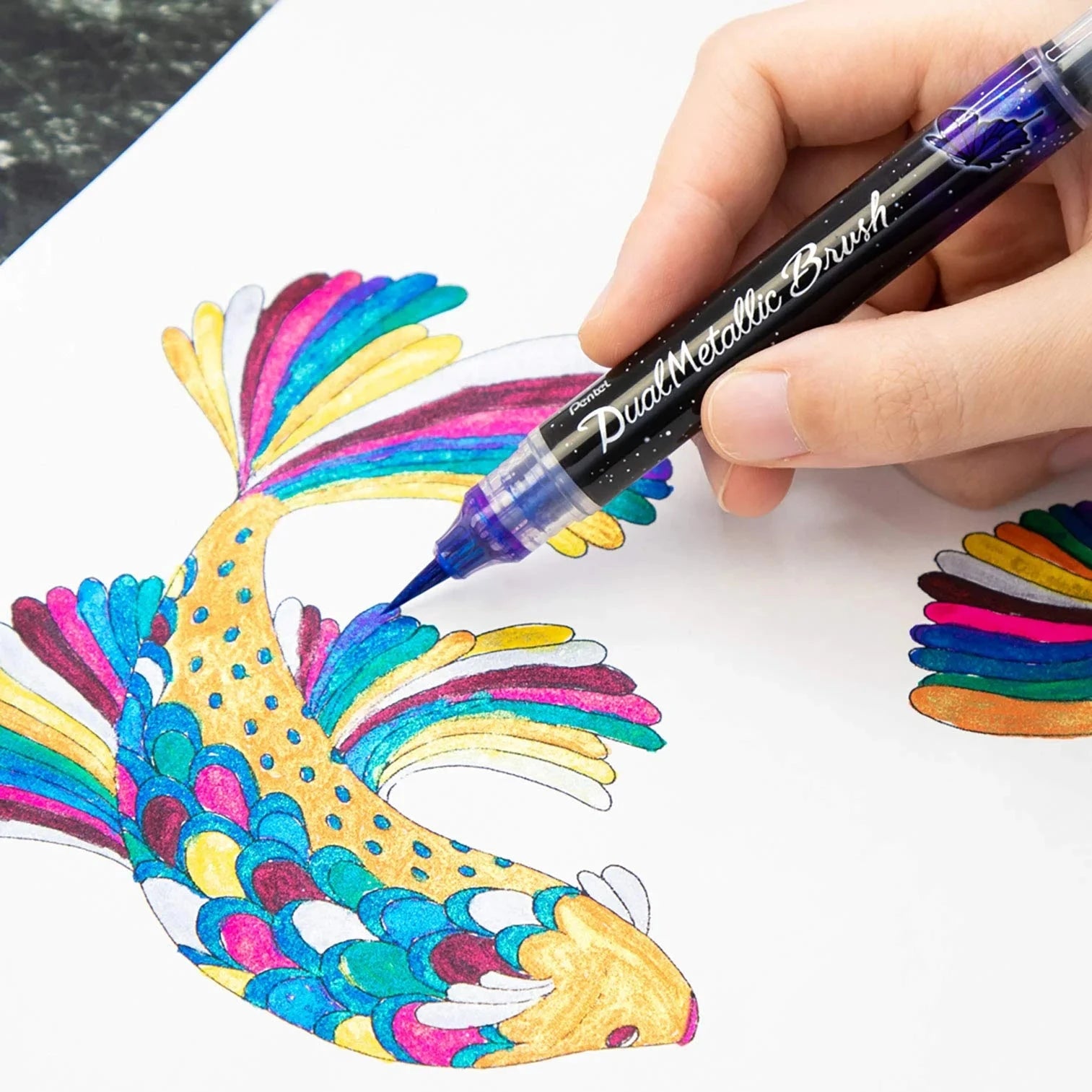 Pentel Dual Metallic Brush Pen Writing & Coloring Pentel 