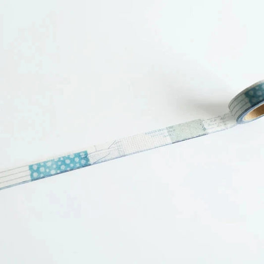 Yohaku Washi Tape - Check & Stripe Yukihana Washi Tape Bande 