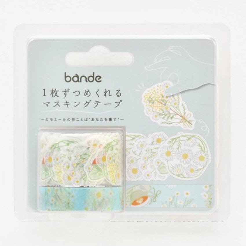 Bande Washi Roll Sticker and Masking Tape - Chamomile Flower Words Washi Tape Bande 