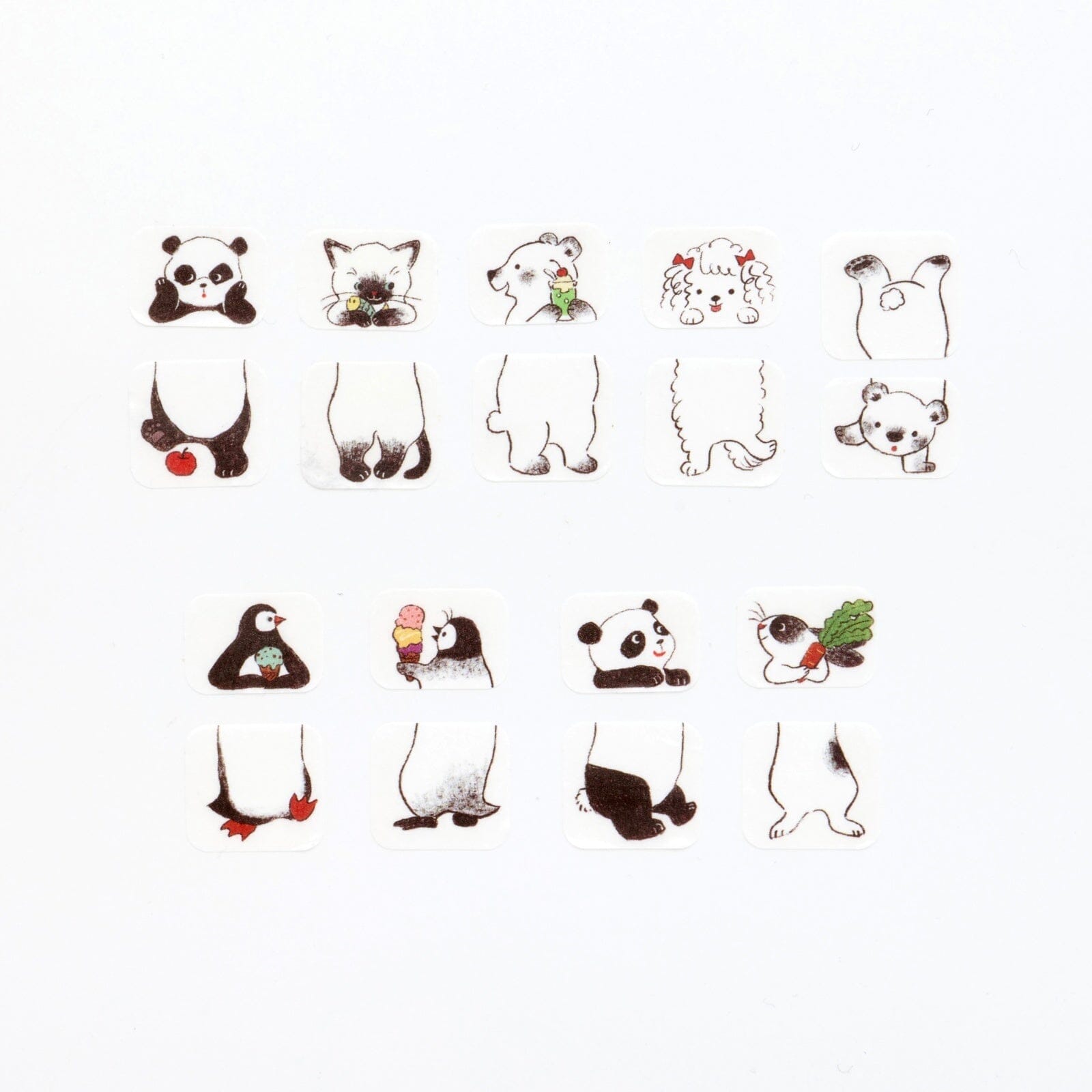 Bande Washi Roll Stickers - Shirokuro Sandwich Washi Tape Bande 