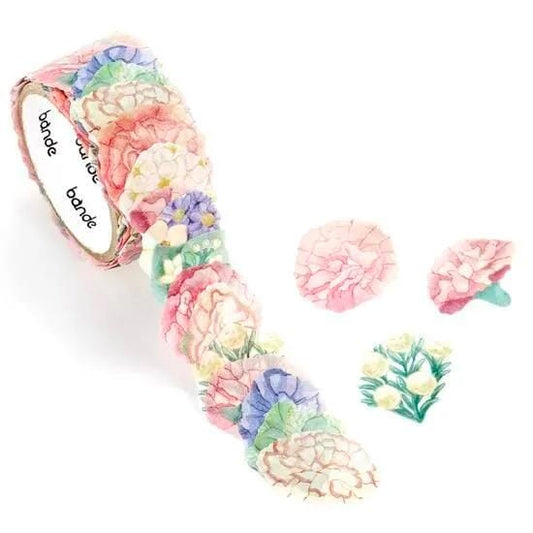 Bande Washi Roll Stickers - Carnation Bouquet Pink Washi Tape Bande 