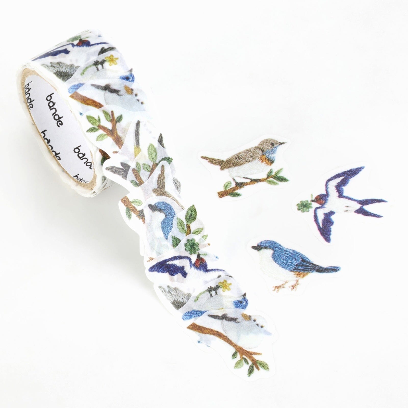 Bande Washi Roll Stickers - Little Birds in the Embroidery Forest Washi Tape Bande 