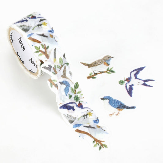 Bande Washi Roll Stickers - Little Birds in the Embroidery Forest Washi Tape Bande 