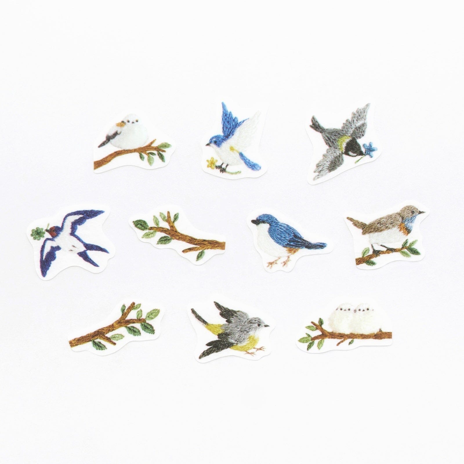 Bande Washi Roll Stickers - Little Birds in the Embroidery Forest Washi Tape Bande 