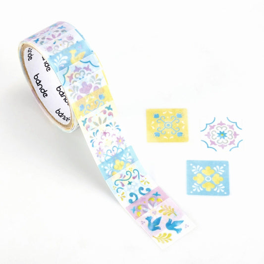 Bande Washi Roll Stickers - Tile Pink Sugar Washi Tape Bande 