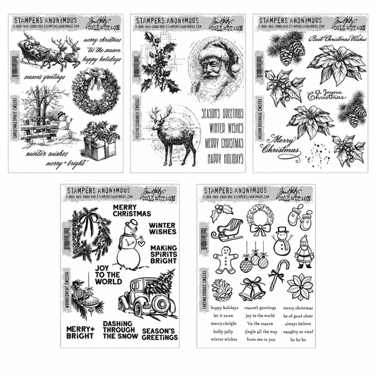 Tim Holtz Stampers Anonymous Cling Mount Stamp Christmas Bundle Stampers Anonymous Tim Holtz Other 