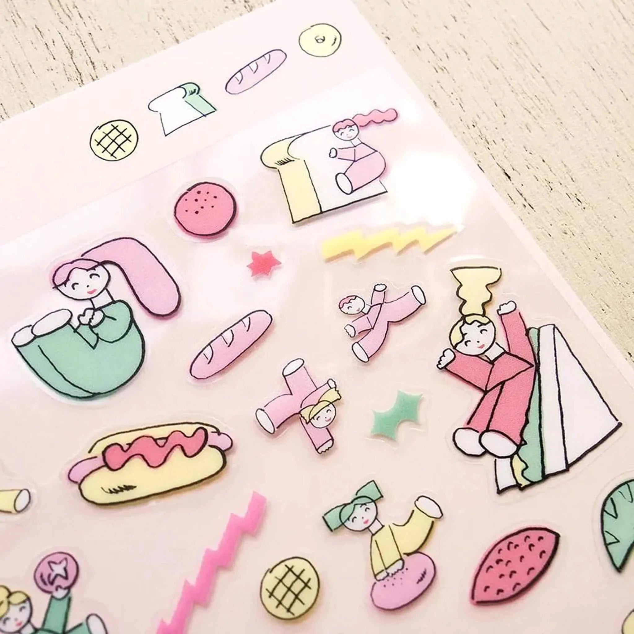 Cozyca Tadashi Nishiwaki Sticker Sheet - Bread and Happiness Surfaces Cozyca 