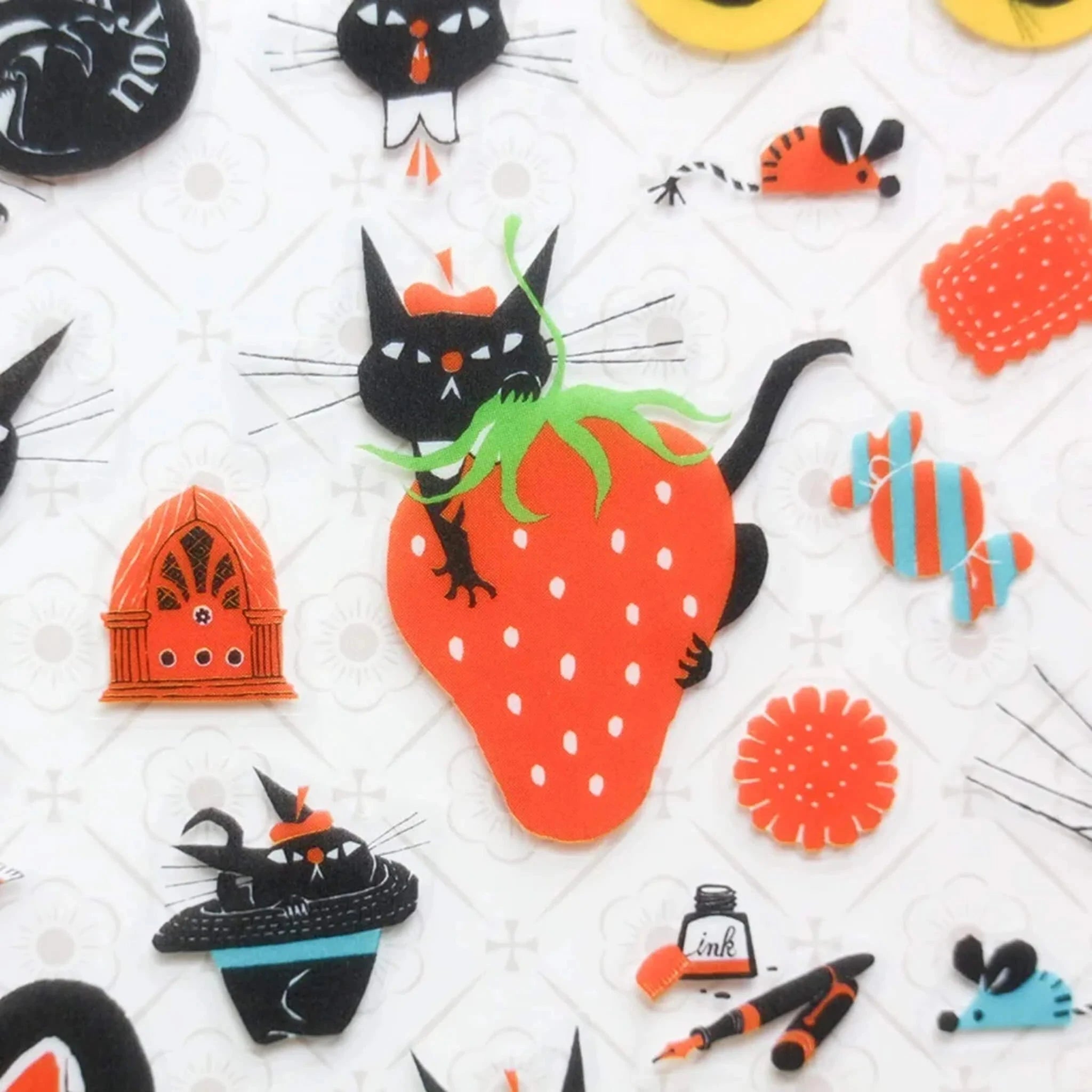 Cozyca Robin Chan Sticker Sheet - Black Cat 1 Surfaces Cozyca 