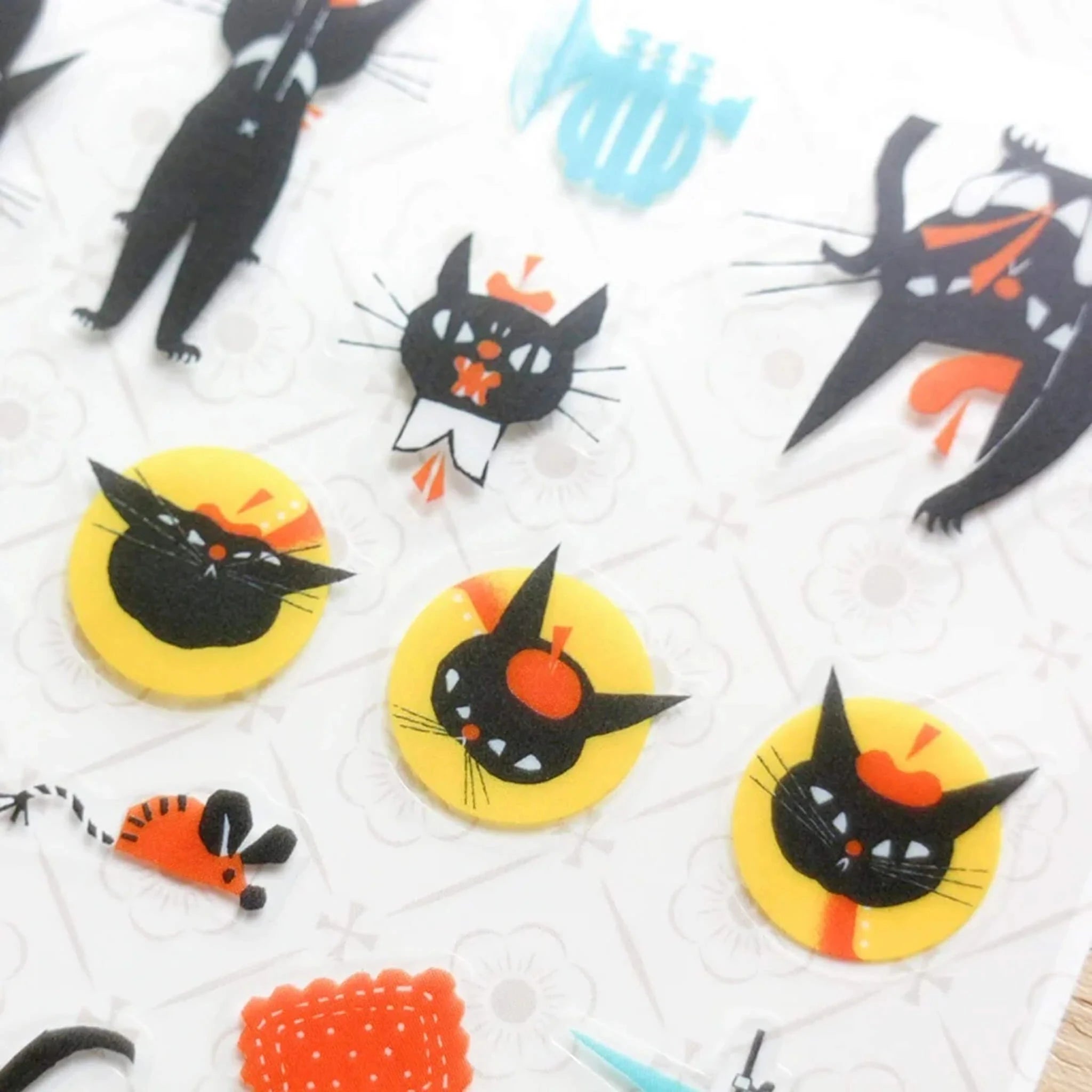 Cozyca Robin Chan Sticker Sheet - Black Cat 1 Surfaces Cozyca 