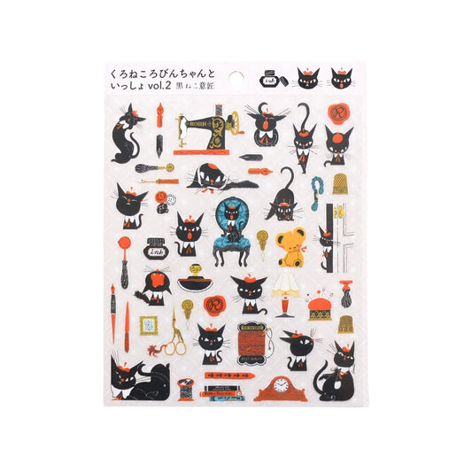 Cozyca Robin Chan Sticker Sheet - Black Cat 2 Surfaces Cozyca 