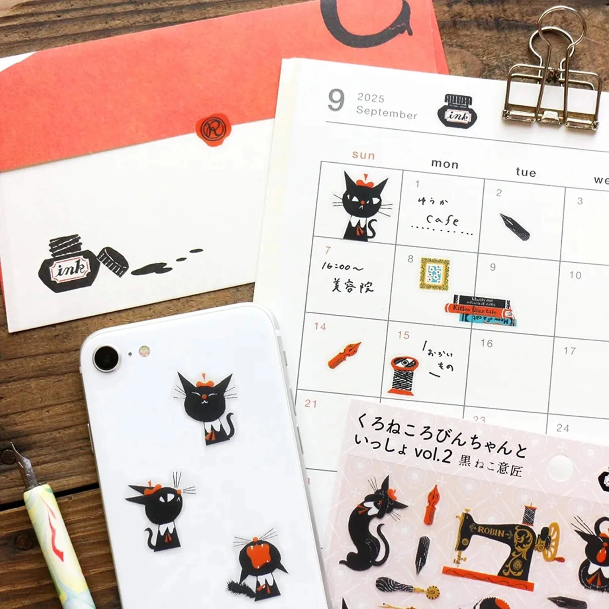 Cozyca Robin Chan Sticker Sheet - Black Cat 2 Surfaces Cozyca 