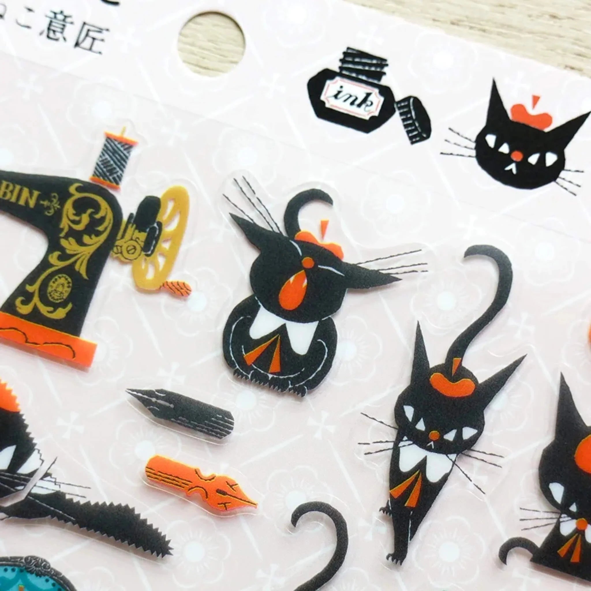 Cozyca Robin Chan Sticker Sheet - Black Cat 2 Surfaces Cozyca 