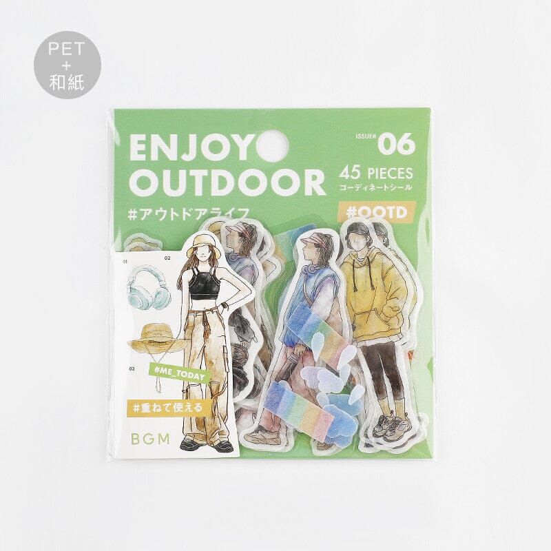 BGM Coordinate Seal Today's Me Stickers BGM Enjoy Outdoor 