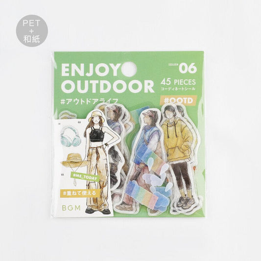 BGM Coordinate Seal Today's Me Stickers BGM Enjoy Outdoor 