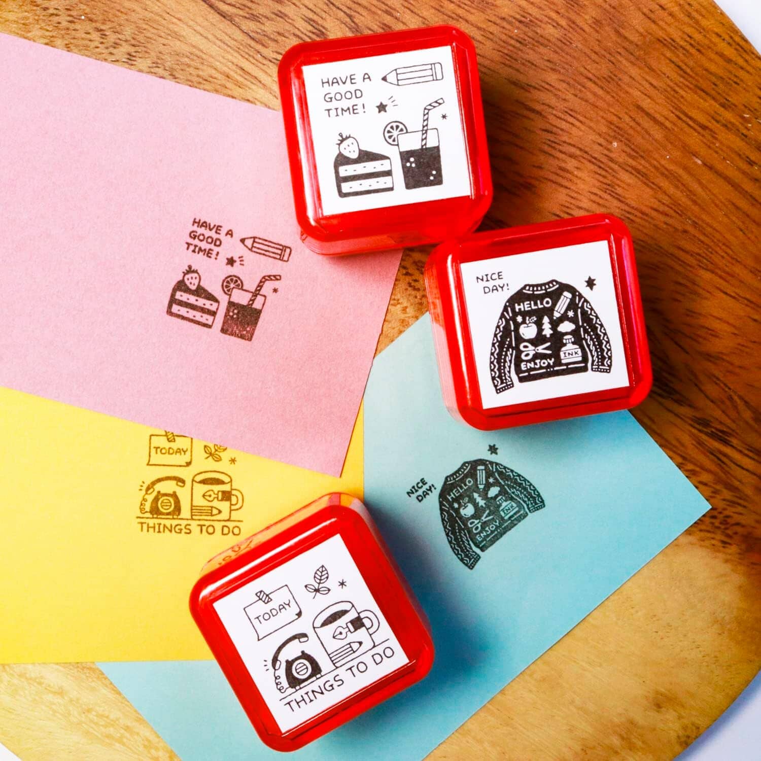 Sanby Eric Small Things Pre-Inked Stamp - Snacks Stamps Sanby 
