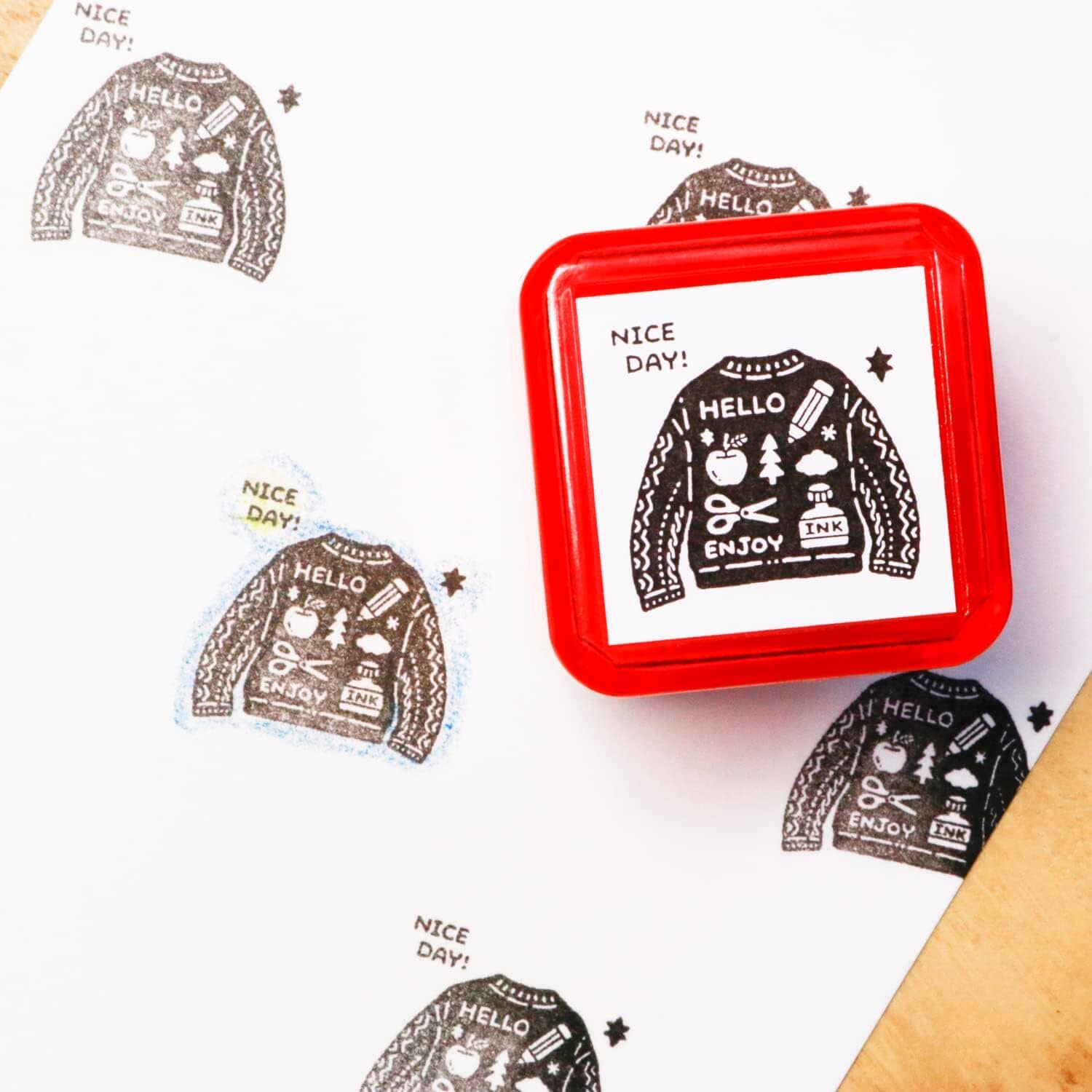 Sanby Eric Small Things Pre-Inked Stamp - Sweater Stamps Sanby 