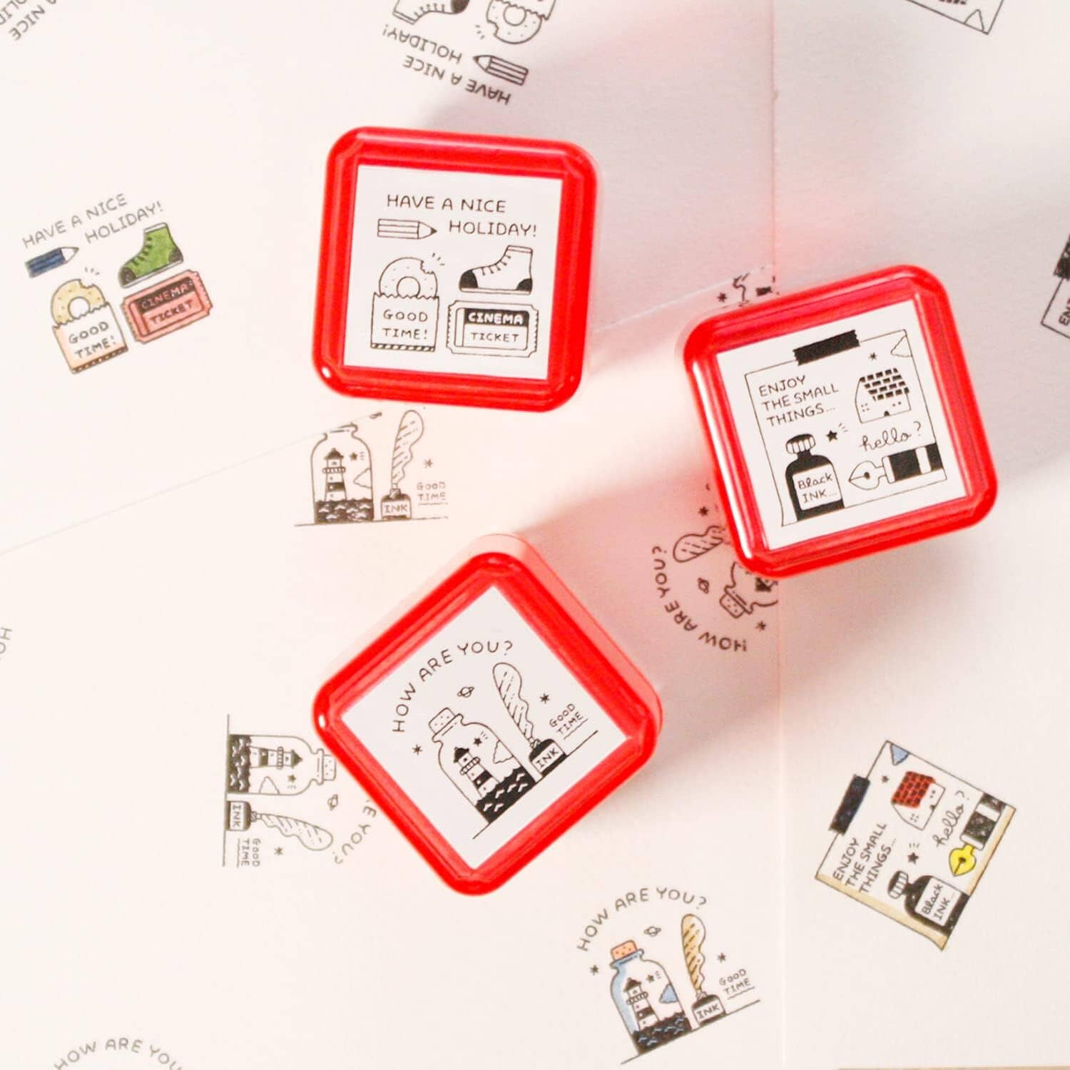 Sanby Eric Small Things Pre-Inked Stamp - Memo Stamps Sanby 