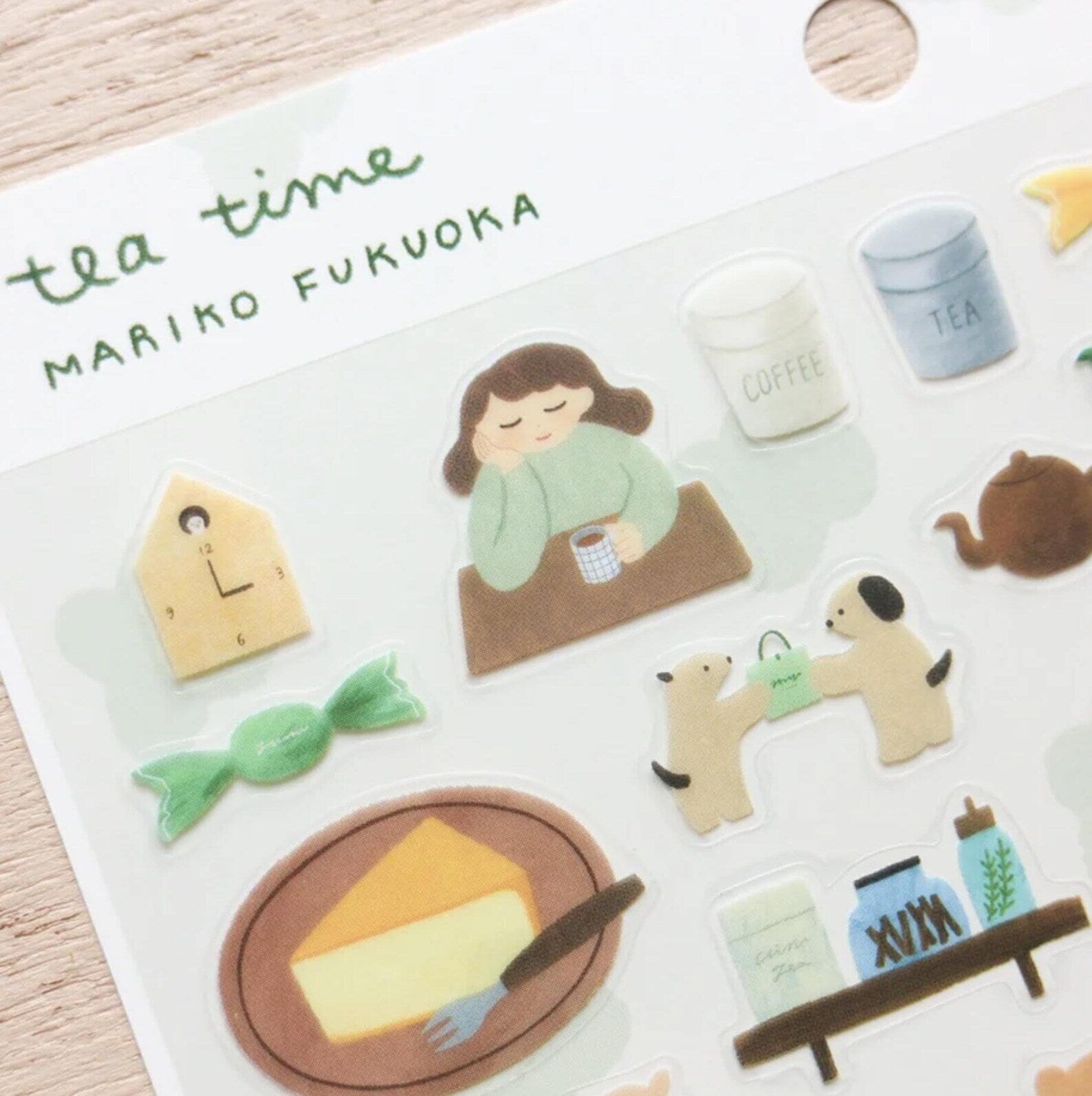 Cozyca Mariko Fukuoka Sticker Sheet - Tea Time Surfaces Cozyca 