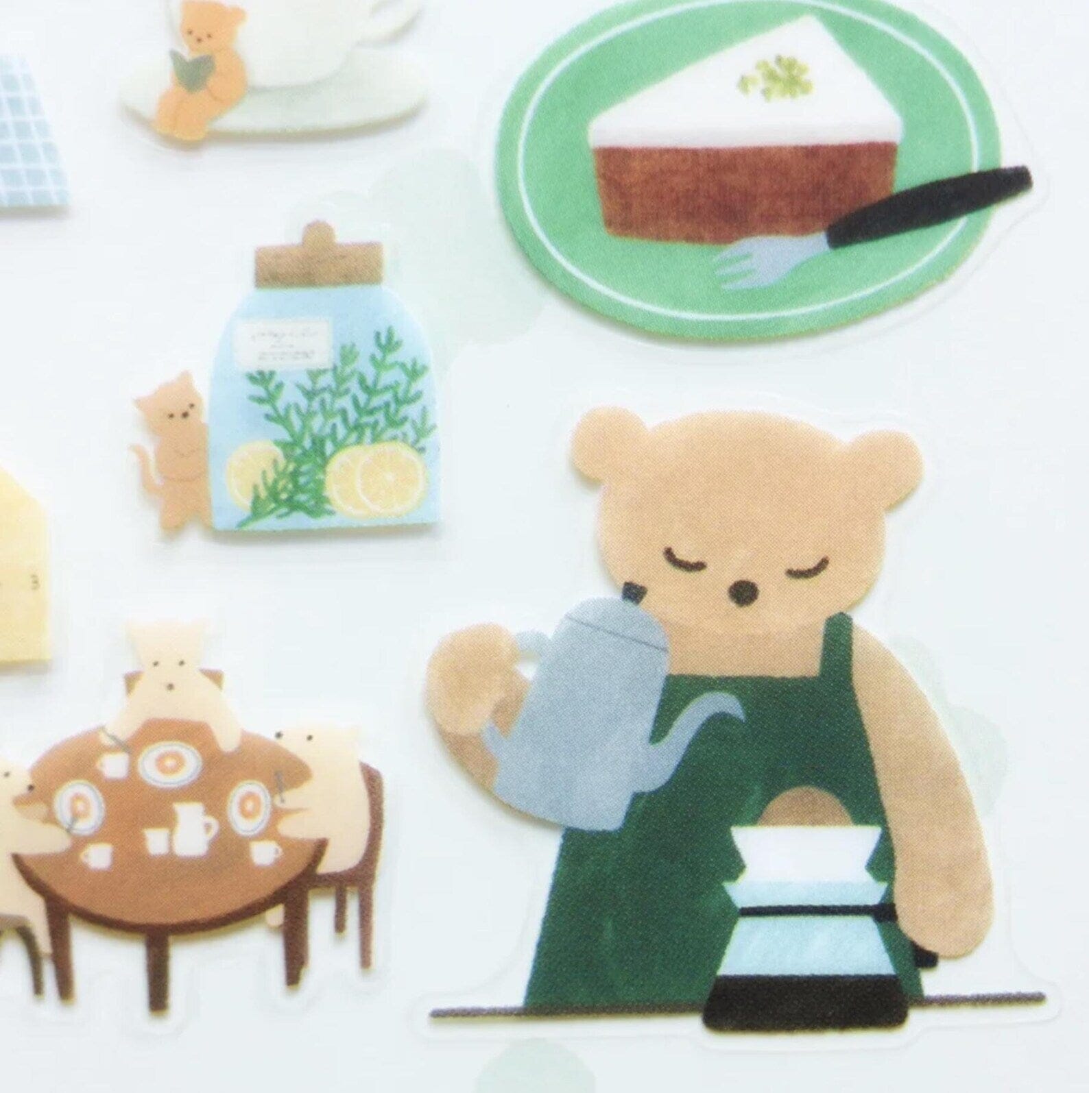 Cozyca Mariko Fukuoka Sticker Sheet - Tea Time Surfaces Cozyca 