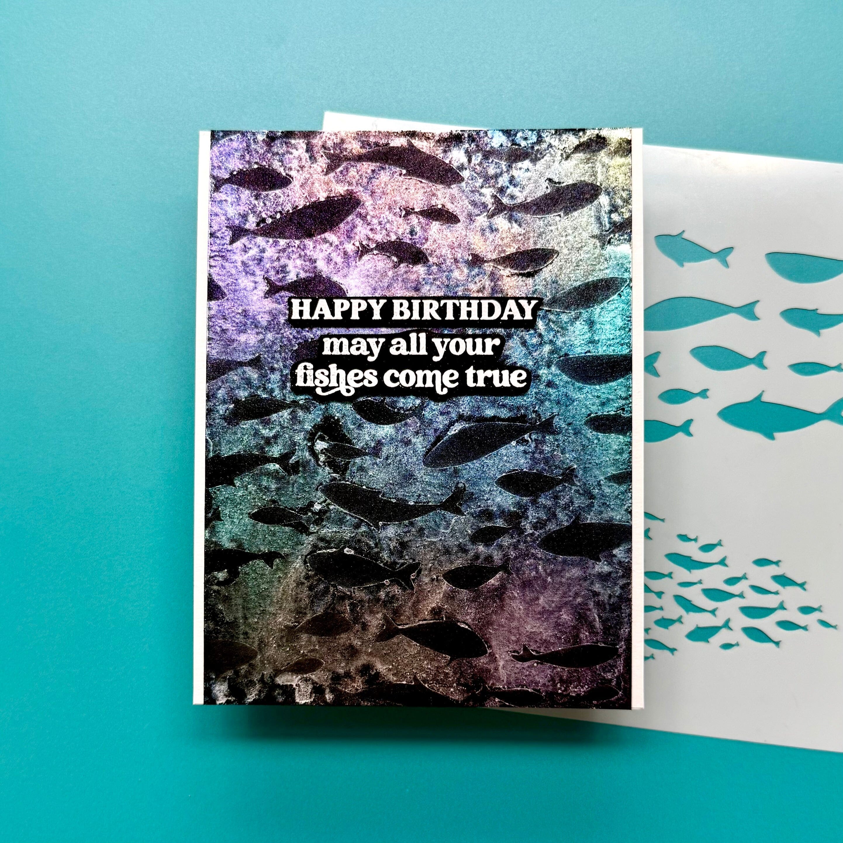 Simon Hurley create. Stencil Fish Frenzy Stencil Simon Hurley 