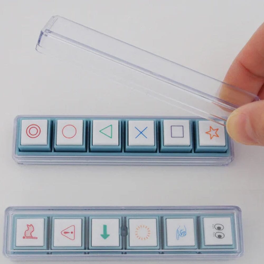Kodomo no Kao Pochitto Pick! Push Button Stamp Set - Symbols Stamps Kodomo 