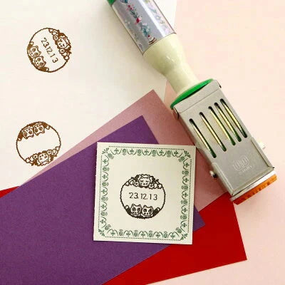 Sanby Yumi Kitagishi Date Stamp - Twin Cats Stamps Sanby 