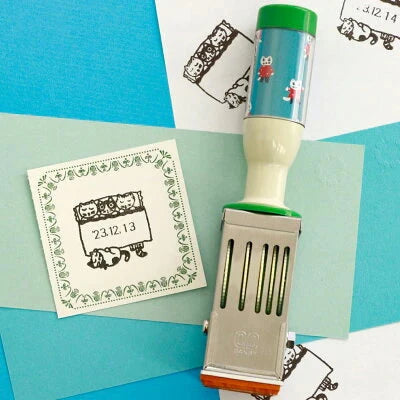 Sanby Yumi Kitagishi Date Stamp - Good Night Cat Stamps Sanby 