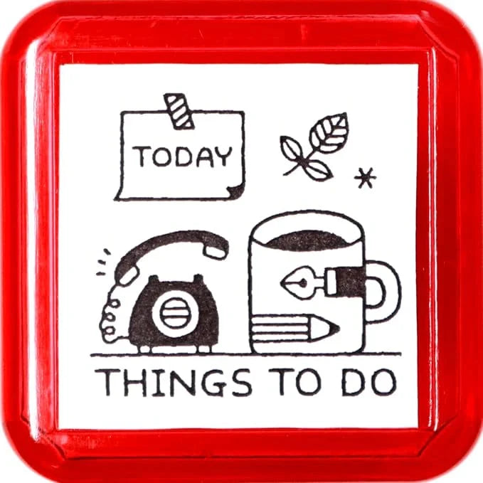 Sanby Yumi Kitagishi Pre-Inked Stamp - Things To Do Stamps Sanby 