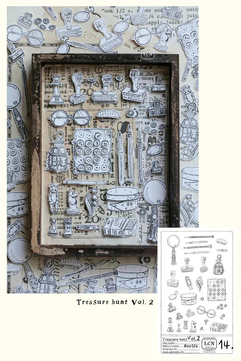 LCN Design Studio Clear Stamp Set - Treasure Hunt Stamps LCN Vol 2 