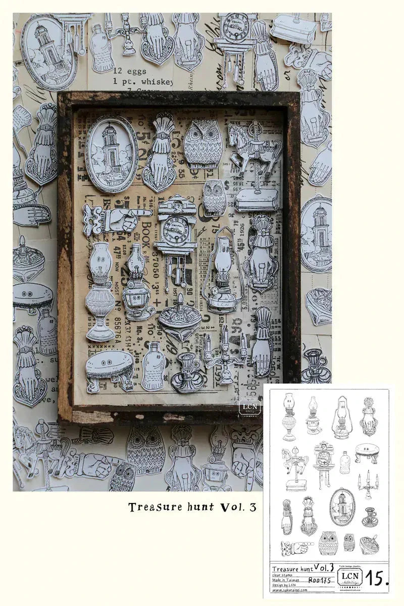 LCN Design Studio Clear Stamp Set - Treasure Hunt Stamps LCN Vol 3 