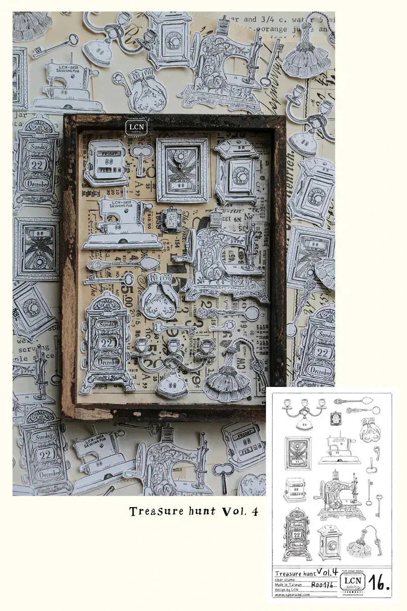 LCN Design Studio Clear Stamp Set - Treasure Hunt Stamps LCN Vol 4 