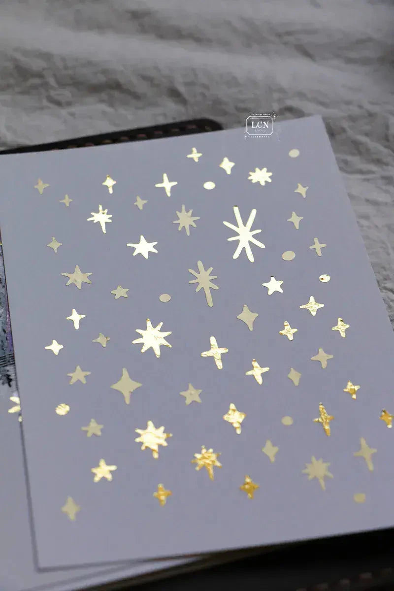 LCN Design Studio Star Kiss Cut Tape - Gold Gloss Stickers LCN 