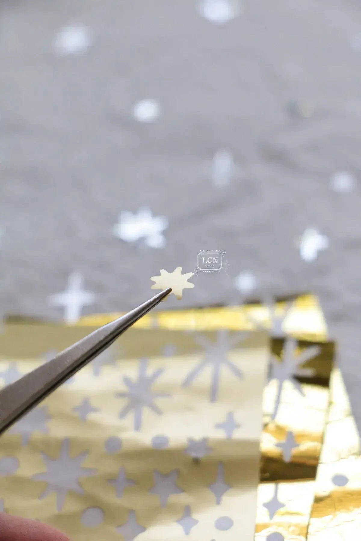 LCN Design Studio Star Kiss Cut Tape - Gold Matte Stickers LCN 