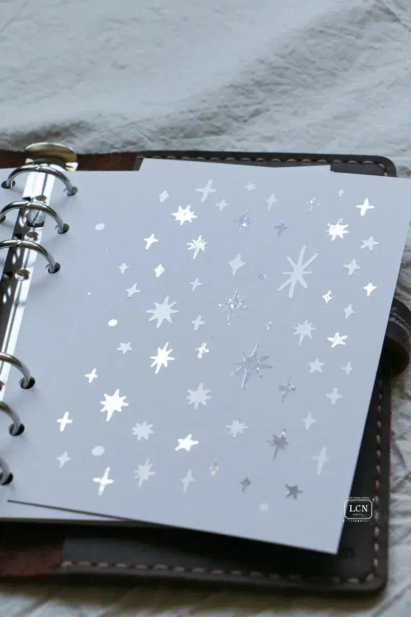LCN Design Studio Star Kiss Cut Tape - Silver Gloss Stickers LCN 