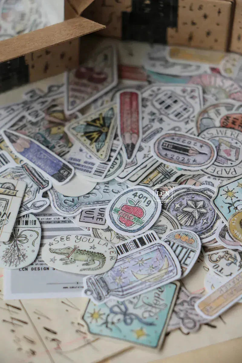 LCN Design Studio Sticker Club - A Box Full of Joy Sticker Set Stamps LCN 