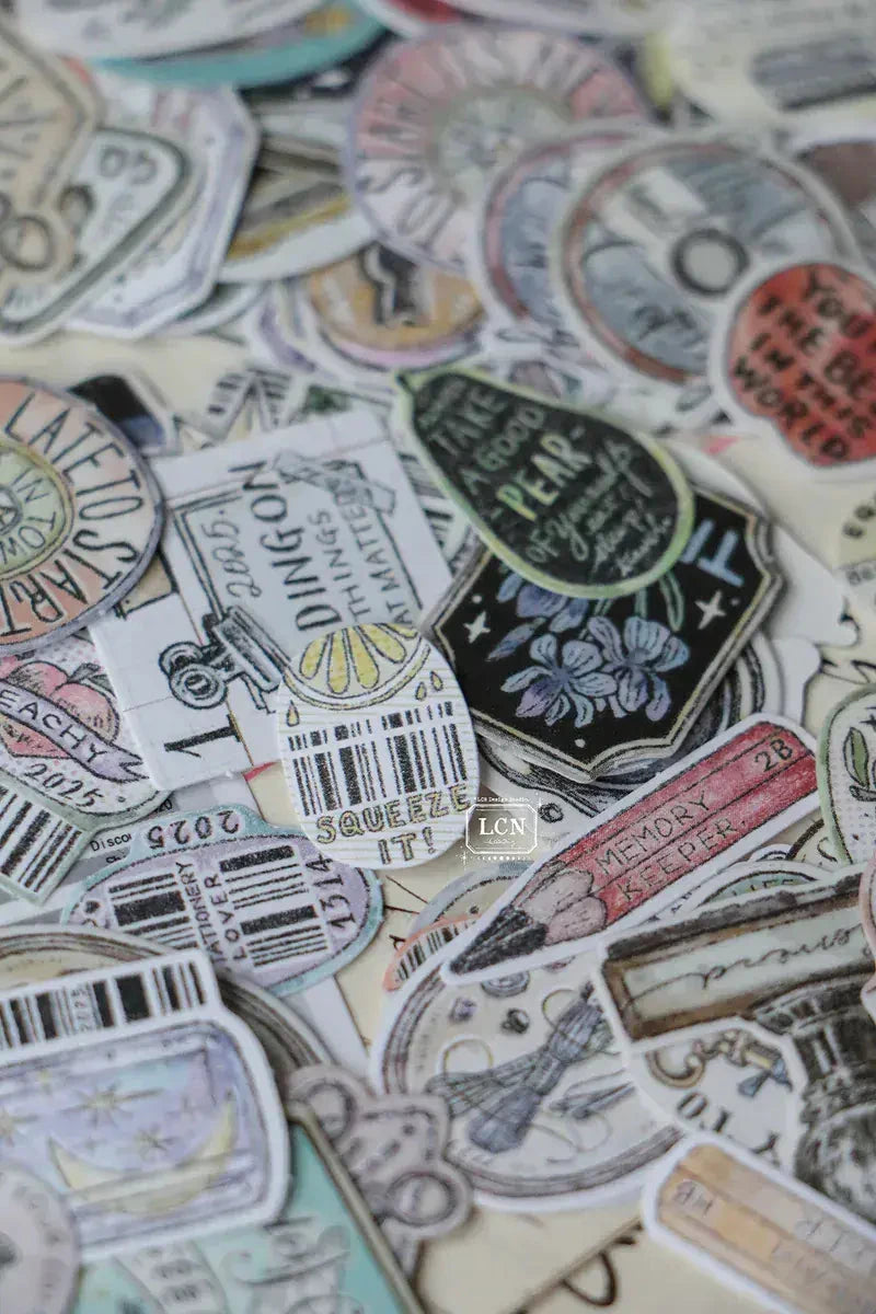 LCN Design Studio Sticker Club - A Box Full of Joy Sticker Set Stamps LCN 