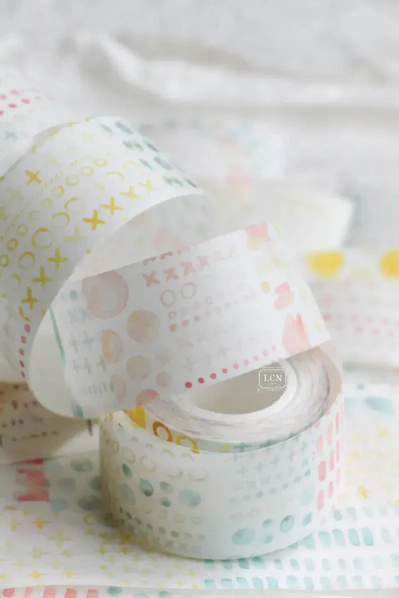 LCN Design Studio Washi Tape - Watercolor Pattern Washi Tape LCN 