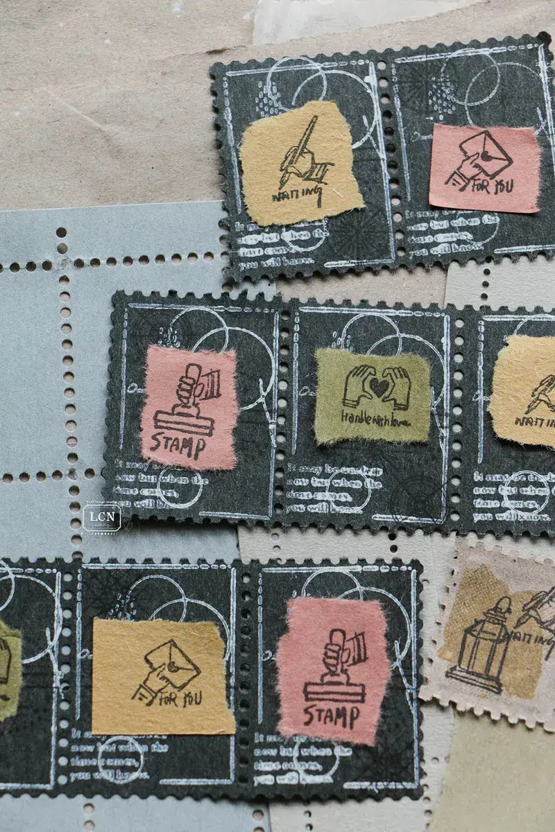 LCN Design Studio Wood Mounted Rubber Stamp - Tiny Signs Set Stamps LCN 