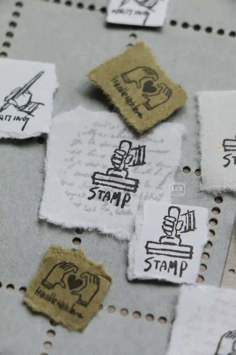 LCN Design Studio Wood Mounted Rubber Stamp - Tiny Signs Set Stamps LCN 