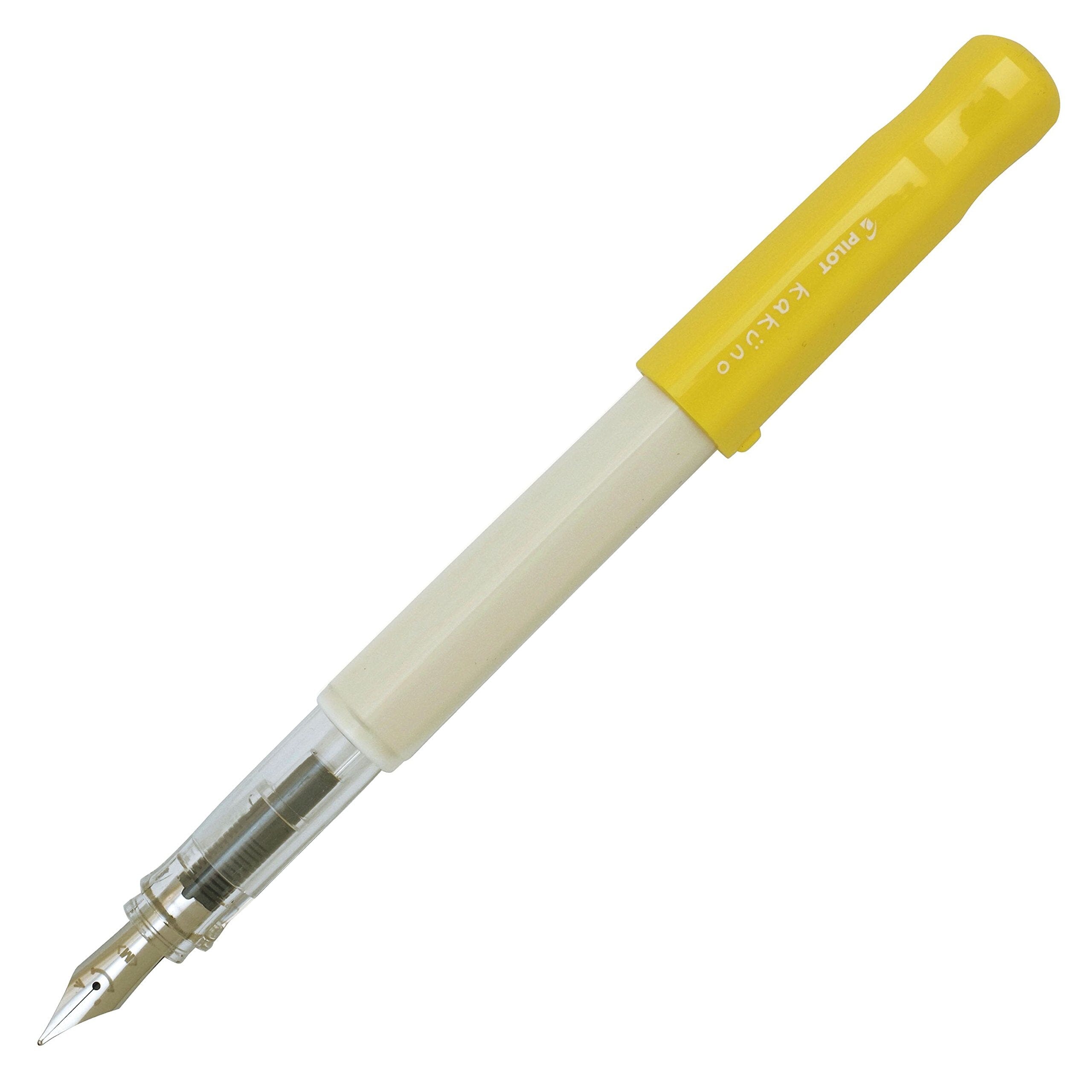 Pilot Kakuno Fountain Pen - Soft Yellow Fine Writing & Coloring Pilot 