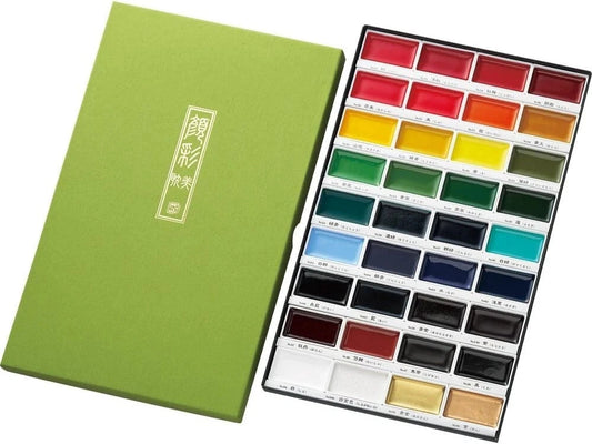 Kuretake Gansai Tambi Watercolor Palette - 36 Color Set Ink Kuretake 