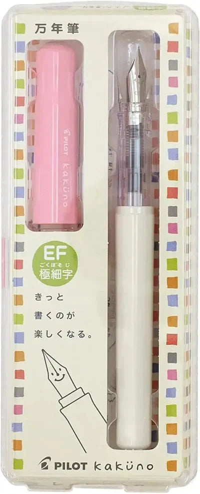 Pilot Kakuno Fountain Pen - Soft Pink Fine Writing & Coloring Pilot 
