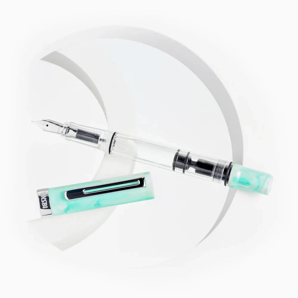 Twsbi Eco Fountain Pen - Amazonite 1.1 Stub Writing & Coloring Twsbi 