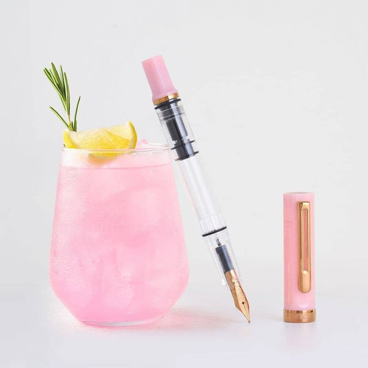 Twsbi Eco Fountain Pen Limited Edition - Pink Lemonade with Bronze Writing & Coloring Twsbi Extra Fine 