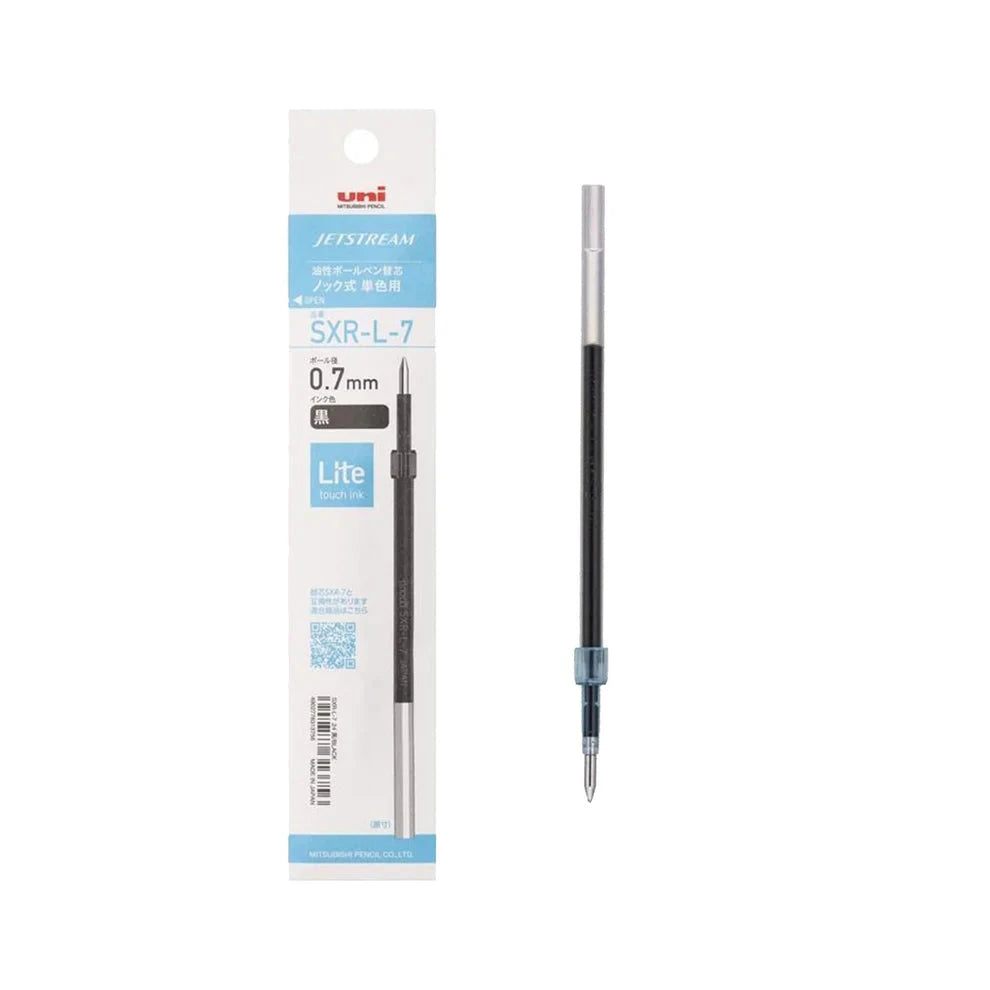 Uni-ball Jetstream SXR-L-7 Lite Touch Ink Refill, 0.7mm Writing & Coloring Sakura Black 