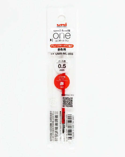 Uni-ball One 3 Refill 0.5mm Writing & Coloring UniBall Red 