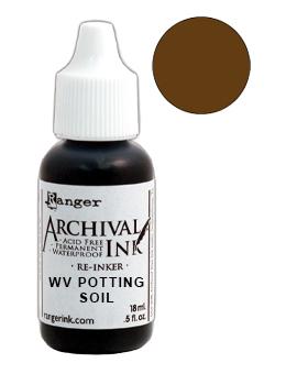 Wendy Vecchi Archival Ink™ Pad Re-Inker Potting Soil, 0.5oz Ink Wendy Vecchi 